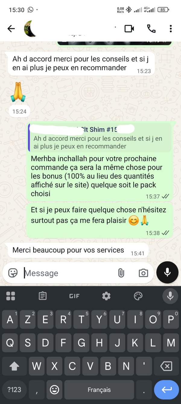 Témoignage cliente Shimeris